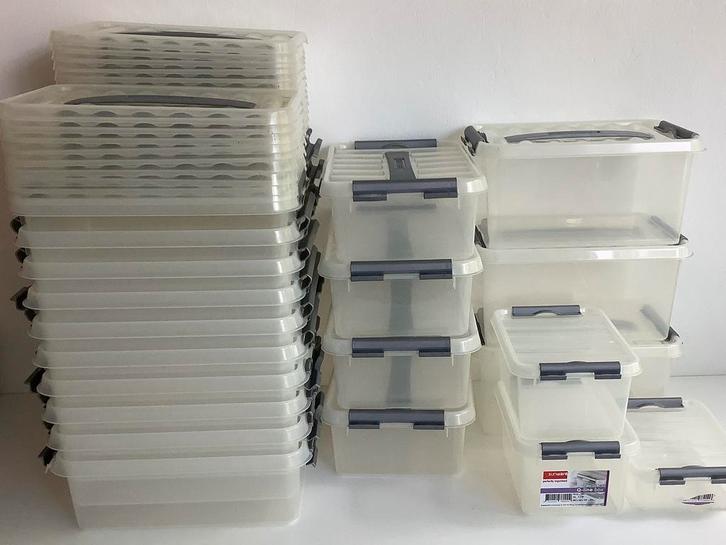 Partij SUNWARE Q-LINE OPBERGBOXEN (4 liter) / 36 stuks, Doe-het-zelf en Verbouw, Kratten en Dozen, Gebruikt, Overige typen, Minder dan 50 cm