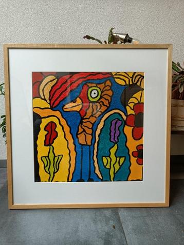 Burt Waardenburg - Giclee - Bloemenkipje in de toekomst beschikbaar voor biedingen