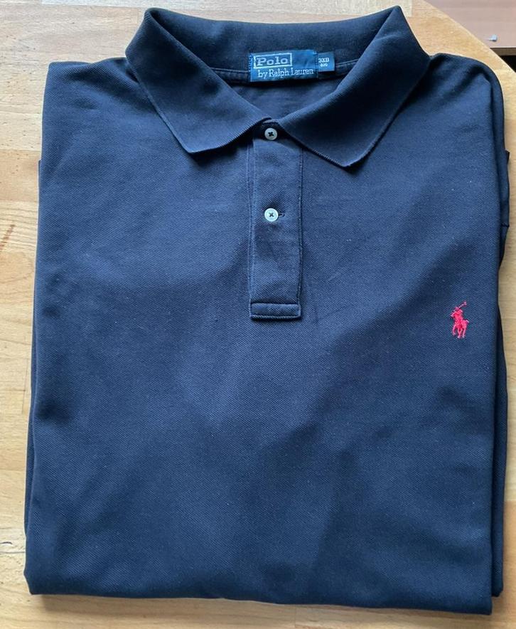 Ralph Lauren Polo met lange mouw, maat 3XL, zwart, Kleding | Heren, Grote Maten, Zo goed als nieuw, Zwart, Ophalen of Verzenden