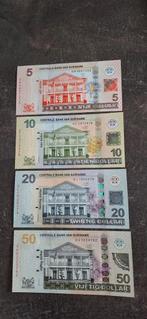 Suriname 5  10  20  50  Dollar UNC, Ophalen of Verzenden, Zuid-Amerika