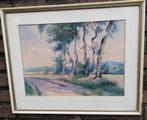 N. H. Vos/F.v.Engelenberg, Zandpad met Berkenbomen. Aquarel., Antiek en Kunst, Kunst | Schilderijen | Klassiek, Ophalen