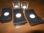 5 Waxinelichthouders, Ophalen of Verzenden, Gebruikt, Overige materialen, Minder dan 25 cm
