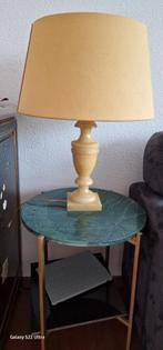 Vintage gouden Onyx marmeren tafellamp, Minder dan 50 cm, Ophalen of Verzenden, Zo goed als nieuw