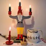 Kabouter Kandelaar uit Zweden, Zweedse Tomte, Ophalen of Verzenden, Gebruikt