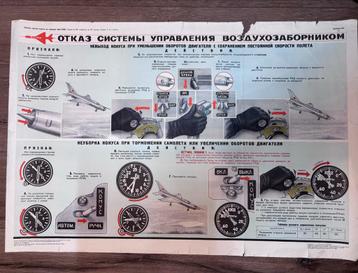 Originele Sovjet-luchtvaartinstructieposter (1974), MIG - 21 beschikbaar voor biedingen