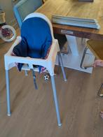 Ikea kinderstoel met blad, korte poten, kussentje, antilop, Ophalen, Zo goed als nieuw, Stoel(en)