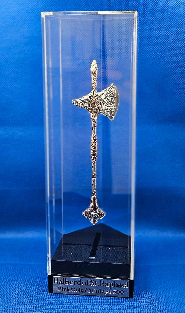 (9638) HELLEBAARD  RAPHAEL SILVER & 24 CARAT GILDED 2,5 Oz, Postzegels en Munten, Edelmetalen en Baren, Zilver, Ophalen of Verzenden