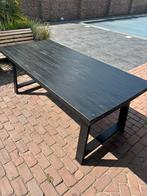 Zwarte tafel van hout, Huis en Inrichting, Ophalen, Gebruikt, 50 tot 100 cm, Vijf personen of meer