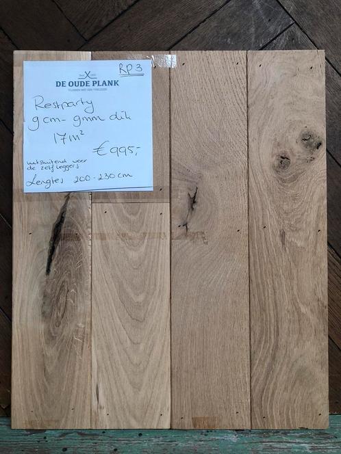 Eiken restpartij 17 m2, Doe-het-zelf en Verbouw, Vloerdelen en Plavuizen, Gebruikt, Vloerdelen of -planken, Hout, 150 cm of meer