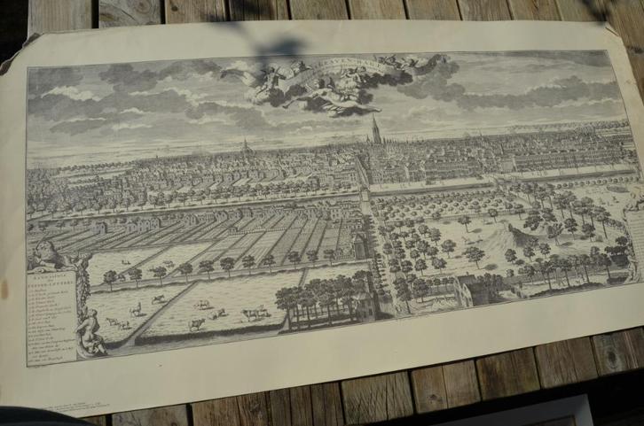 Dressoirprent/ets Den Haag, Antiek en Kunst, Kunst | Etsen en Gravures, Ophalen of Verzenden