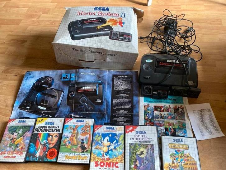 Sega Master System II Compleet met Games, Spelcomputers en Games, Games | Sega, Gebruikt, Master System, Avontuur en Actie, 1 speler