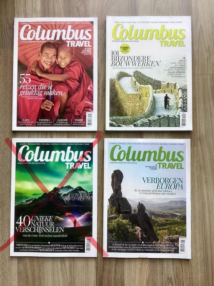 3 x Columbus Travel magazine nr. 128, 130/131, 138, Boeken, Tijdschriften en Kranten, Zo goed als nieuw, Sport en Vrije tijd, Ophalen of Verzenden