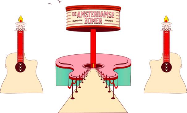 2x Tribunetickets De Amsterdamse Zomer vrijdag 3 juli, Tickets en Kaartjes, Twee personen