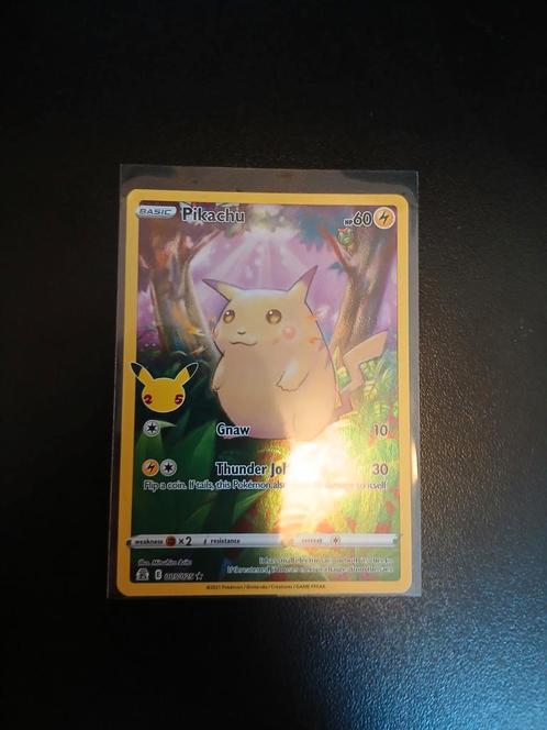 Pikachu 005/025, Hobby en Vrije tijd, Verzamelkaartspellen | Pokémon, Zo goed als nieuw, Losse kaart, Ophalen of Verzenden