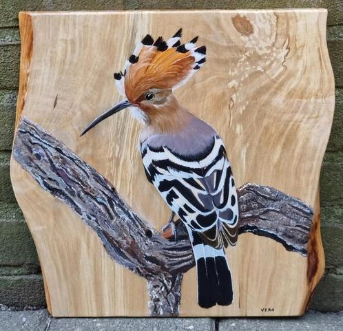 Schilderij prachtige hop op hout voor huis of tuin, Tuin en Terras, Tuinwanddecoratie, Nieuw, Ophalen of Verzenden