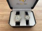 Set van heren en dames horloge - AC Collection, Overige merken, Leer, Staal, Polshorloge
