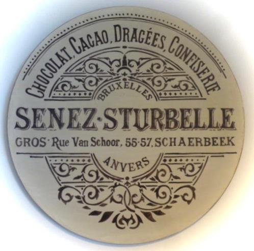 Handgeschilderd brocante bord/Chocolaterie/chocolade/cacao, Verzamelen, Merken en Reclamevoorwerpen, Zo goed als nieuw, Reclamebord