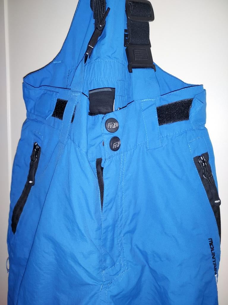Blauwe kinder skibroek maat 128, Ophalen, Blauw, Overige maten, Zo goed als nieuw