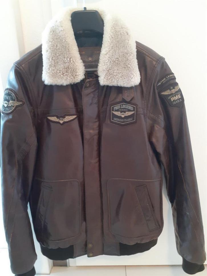 PME Legend leren jas, Kleding | Heren, Jassen | Winter, Zo goed als nieuw, Maat 52/54 (L), Bruin, Ophalen