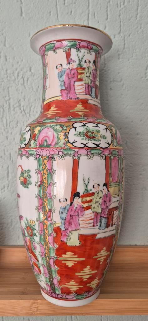 Rose Medallion Canton Vaas, Antiek en Kunst, Antiek | Vazen, Ophalen of Verzenden