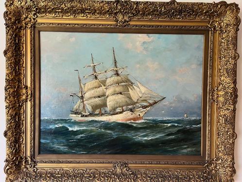 Jan van der Linde, Irene, schip op zee, zeegezicht, Antiek en Kunst, Kunst | Schilderijen | Klassiek, Ophalen