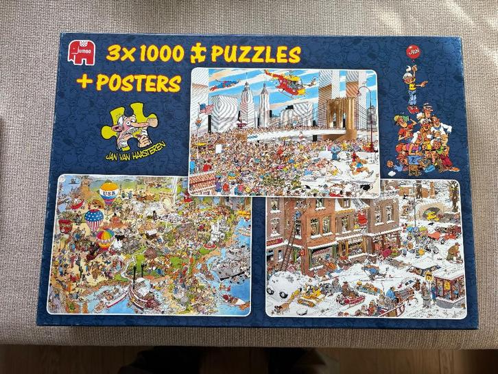 Jan van Haasteren puzzels (4)., Hobby en Vrije tijd, Denksport en Puzzels, Zo goed als nieuw, Legpuzzel, 500 t/m 1500 stukjes