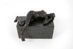 Liggend Naakt, Bronzen Sculptuur Jacques (Jaap) Hartman 28cm, Ophalen of Verzenden