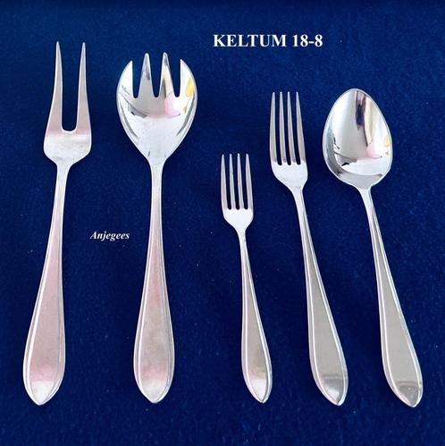 Puntfilet Keltum 18-8 + 18-10 Niet verzilverd bestek, Antiek en Kunst, Antiek | Bestek, Ophalen