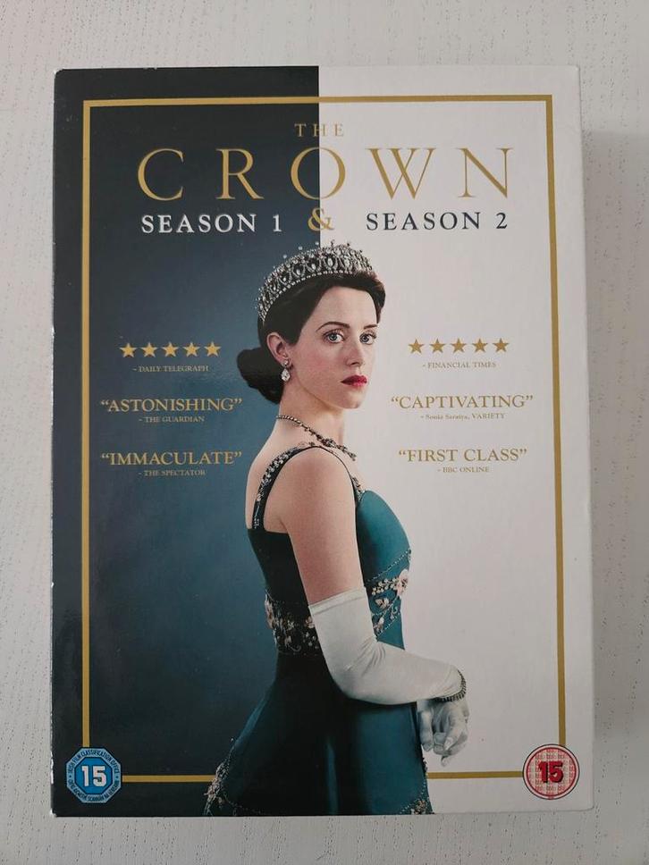 The Crown Seizoen 1 & 2 DVD Boxset, Cd's en Dvd's, Dvd's | Tv en Series, Zo goed als nieuw, Drama, Boxset, Ophalen of Verzenden