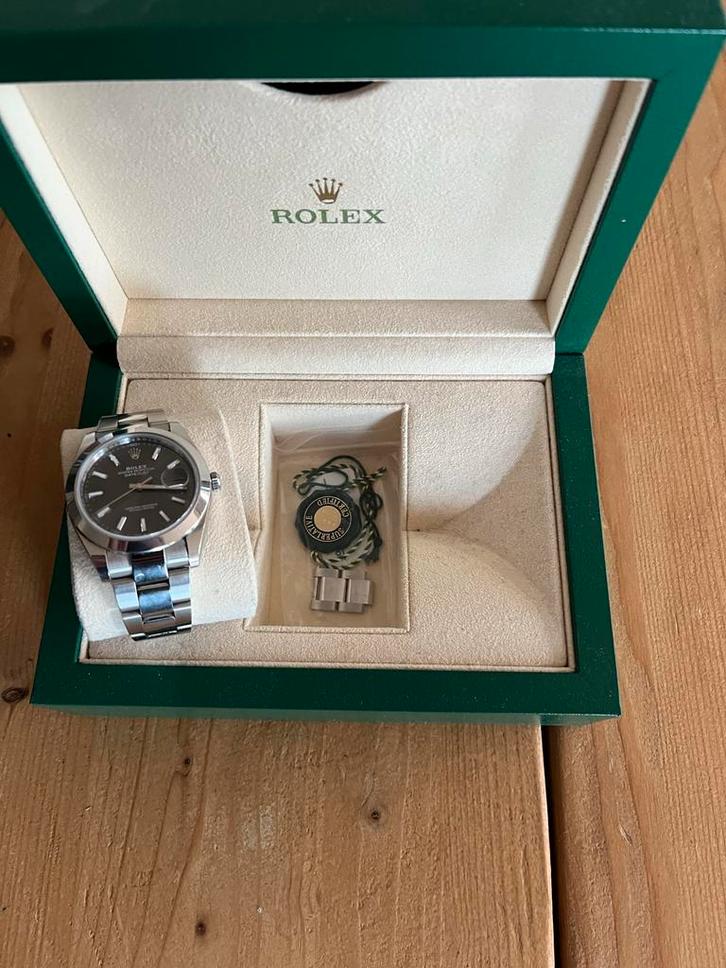 Rolex Datejust 41mm Rhodium - Nieuwstaat - Full Set, Sieraden, Tassen en Uiterlijk, Horloges | Heren, Nieuw, Polshorloge, Rolex
