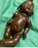 Antieke donkere pop Geen kunststof Papier karton?, Ophalen of Verzenden