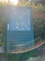 Tuindeur met glas, Gebruikt, 200 tot 215 cm, Ophalen, 100 tot 120 cm