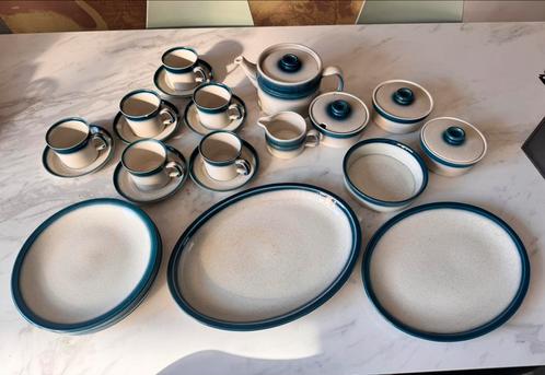 Wedgwood servies blue pacific 20 delig, Antiek en Kunst, Antiek | Servies compleet, Ophalen of Verzenden