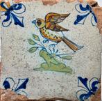 Antieke tegel vogel bodemvondst, Ophalen of Verzenden
