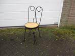 Vintage "ice cream parlor chair" / metalen stoel jaren 20, Huis en Inrichting, Stoelen, Gebruikt, Eén, Zwart, Riet of Rotan