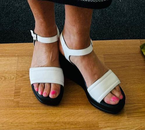 Leuke zomerschoenen maat 38, Kleding | Dames, Schoenen, Zo goed als nieuw, Espadrilles of Moccasins, Wit, Ophalen of Verzenden