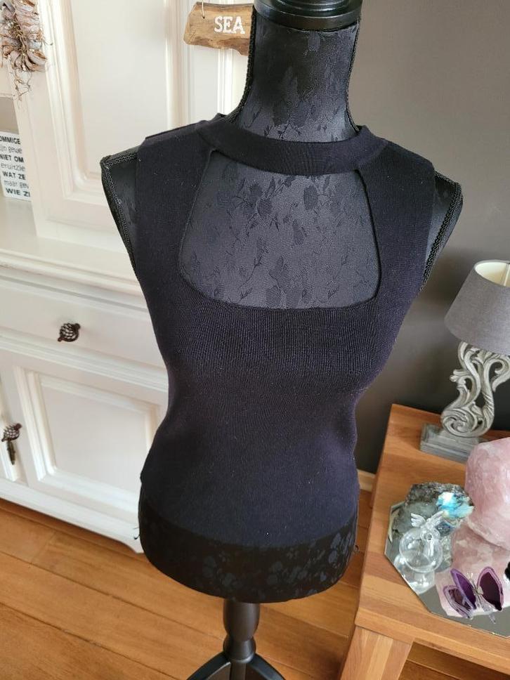 GOLDEN DAYS PARIS sexy zwarte kerst top maat S zgan, Kleding | Dames, Tops, Zo goed als nieuw, Maat 36 (S), Zwart, Zonder mouw