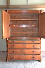 Prachtig antiek mahonie houten biedermeier kabinet., Antiek en Kunst, Verzenden