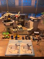 Playmobil politiebureau incl helicopter en politieauto, Gebruikt, Ophalen