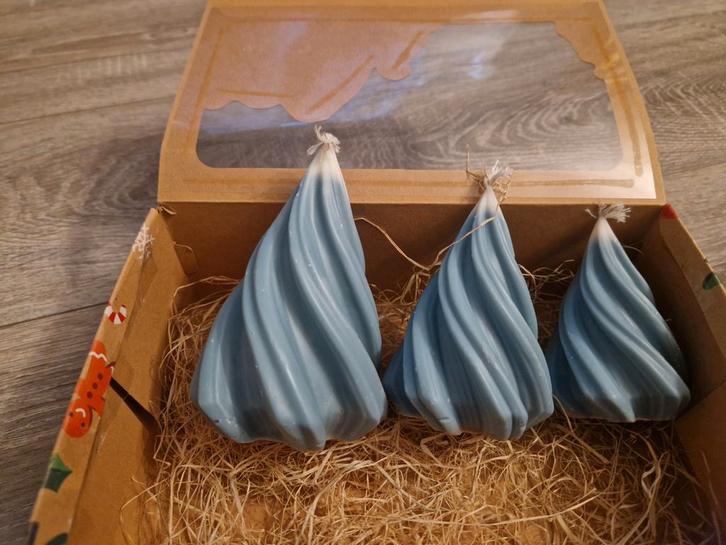 3 Keesboomen Sojawas Geurkaarsen Kerst, Huis en Inrichting, Woonaccessoires | Kandelaars en Kaarsen, Ophalen of Verzenden