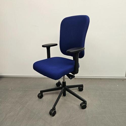Ahrend 160 bureaustoel - blauwe stof, Huis en Inrichting, Bureaustoelen, Gebruikt, Zwart, Ophalen of Verzenden