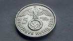 WO2 5 Reichsmark 1936D zilver nazi duitsland, Ophalen of Verzenden, Duitsland, Losse munt, Zilver