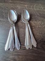 6 verzilverde antieke lepeltjes,  14 cm, Ophalen of Verzenden