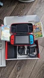 Nintendo Switch + animal crossing + mario deluxe, Spelcomputers en Games, Spelcomputers | Nintendo Switch, Met games, Ophalen of Verzenden
