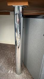 3x Chromen Tafelpoten - 72 cm hoog, Huis en Inrichting, Tafelonderdelen, Tafelpoot, Minder dan 50 cm, Gebruikt, 50 tot 100 cm
