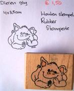 Dieren 969 Houten stempel, Hobby en Vrije tijd, Stempelen, Ophalen of Verzenden, Gebruikt, Houten stempel