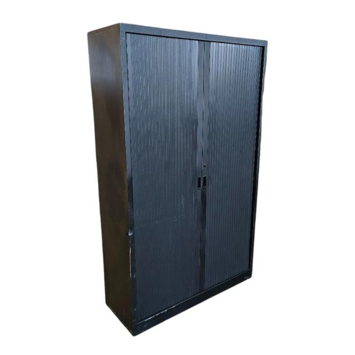 Schaffenburg Roldeurkast Zwart H195xB120xD45 B-keus, Huis en Inrichting, Kasten | Roldeurkasten en Archiefkasten, Gebruikt, 150 tot 200 cm