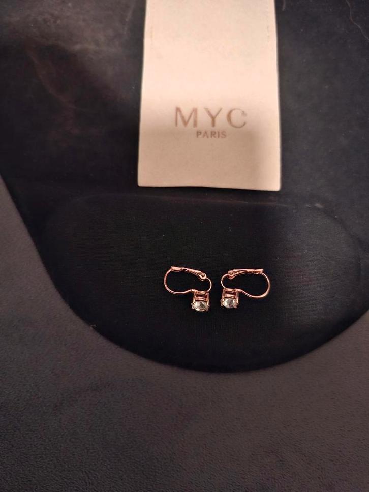 MYC Oorbellen - Elegant en Tijdloos, Sieraden, Tassen en Uiterlijk, Oorbellen, Nieuw, Hangers, Overige materialen, Roze, Met edelsteen