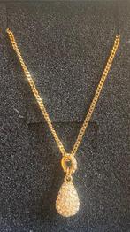 swarovski ketting met hanger, Sieraden, Tassen en Uiterlijk, Kettingen, Met hanger, Ophalen of Verzenden, Zo goed als nieuw, Goud