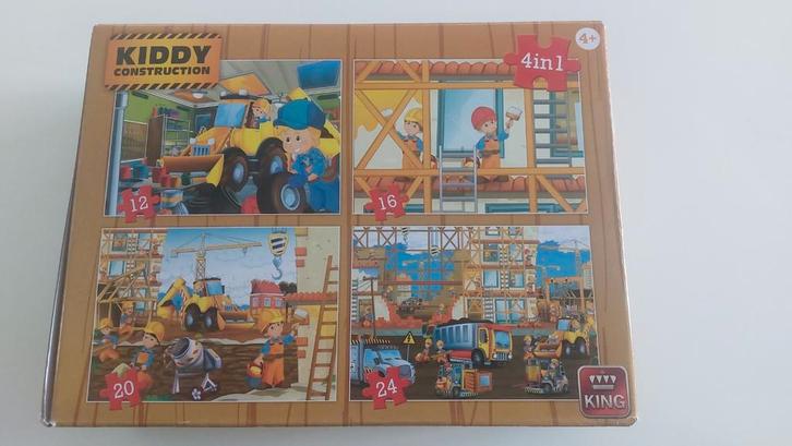 4 puzzels in 1 doos, Kinderen en Baby's, Speelgoed | Kinderpuzzels, Gebruikt, 4 tot 6 jaar, Ophalen of Verzenden